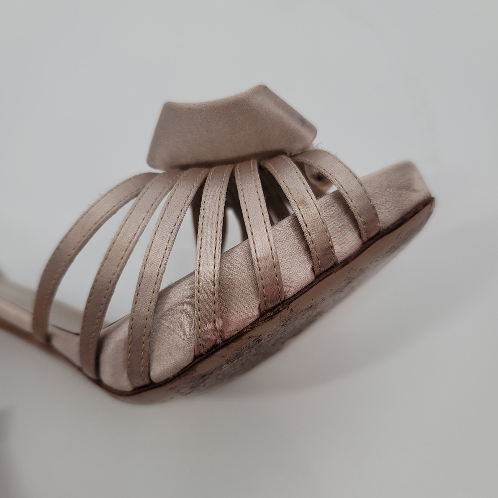 Valentino Garavani Satin Slingback Bow Platform Sandals Size 38.5 with Box - Picture 7 of 11